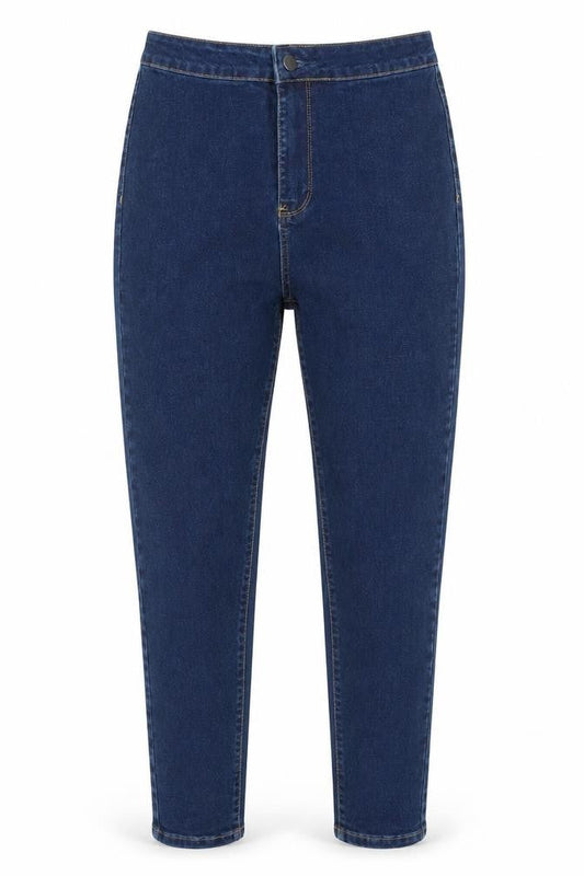 Womens Blue Cotton Skinny Jeans Size 8 Regular Zip