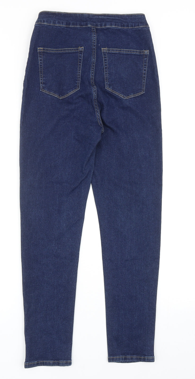 Preworn Womens Blue Cotton Skinny Jeans Size 8 Regular Zip