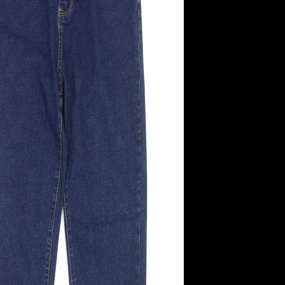 Preworn Womens Blue Cotton Skinny Jeans Size 8 Regular Zip