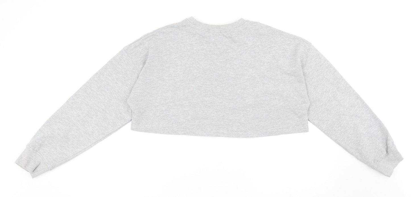 I SAW IT FIRST Womens Grey Polyester Pullover Sweatshirt Size M Pullover