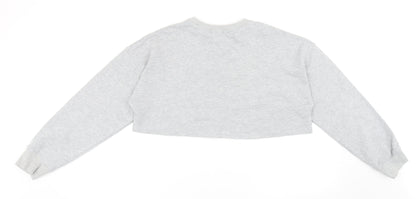 I SAW IT FIRST Womens Grey Polyester Pullover Sweatshirt Size M Pullover