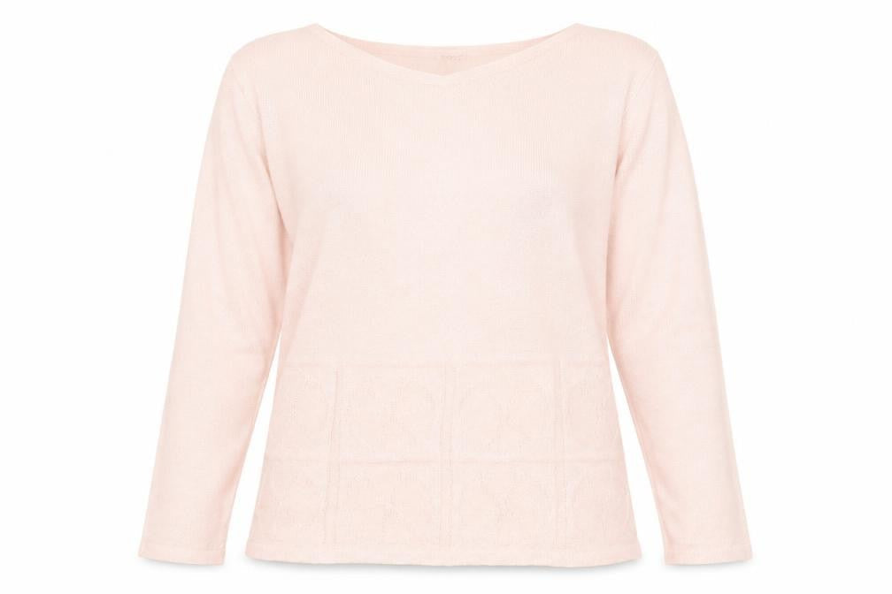 Bassini Womens Pink Boat Neck Acrylic Pullover Jumper Size L