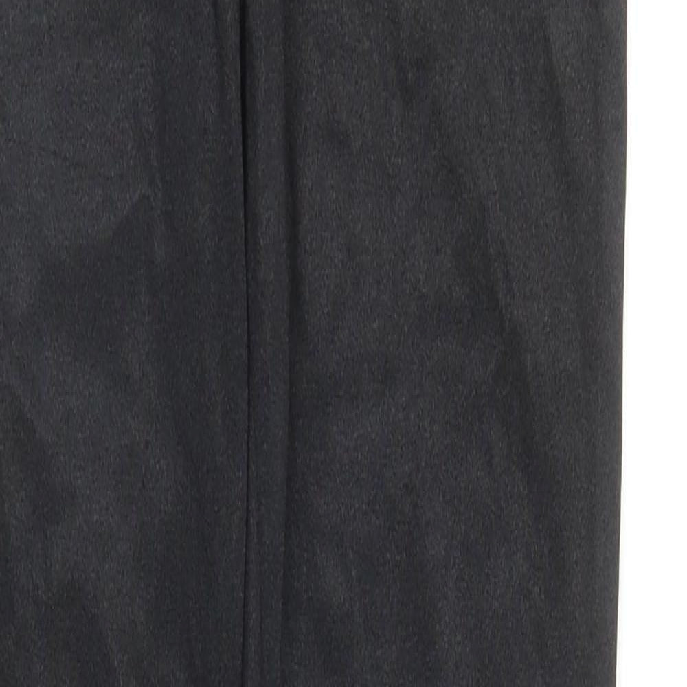 Preworn Womens Black Nylon Trousers Size 10 Regular Zip