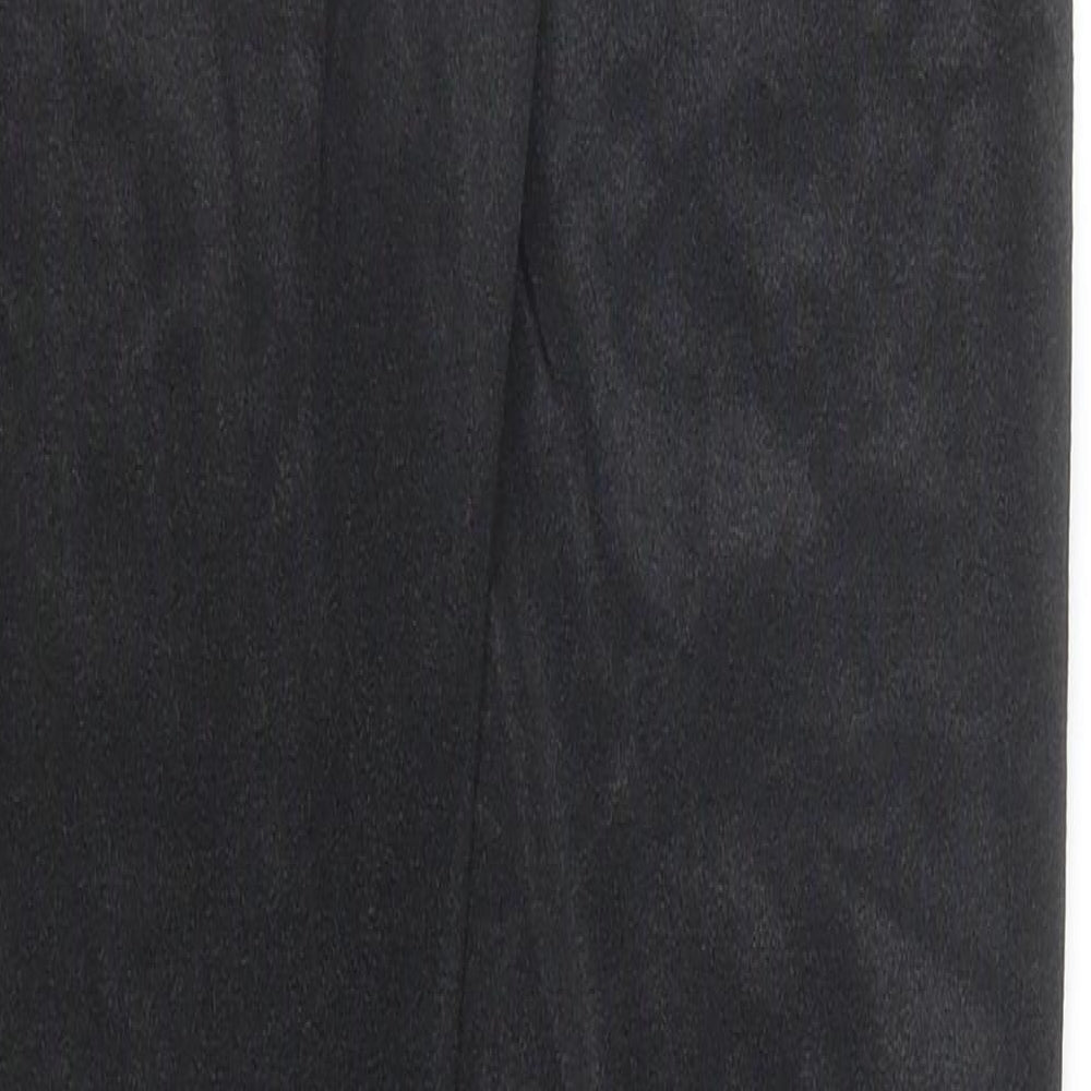 Preworn Womens Black Nylon Trousers Size 10 Regular Zip