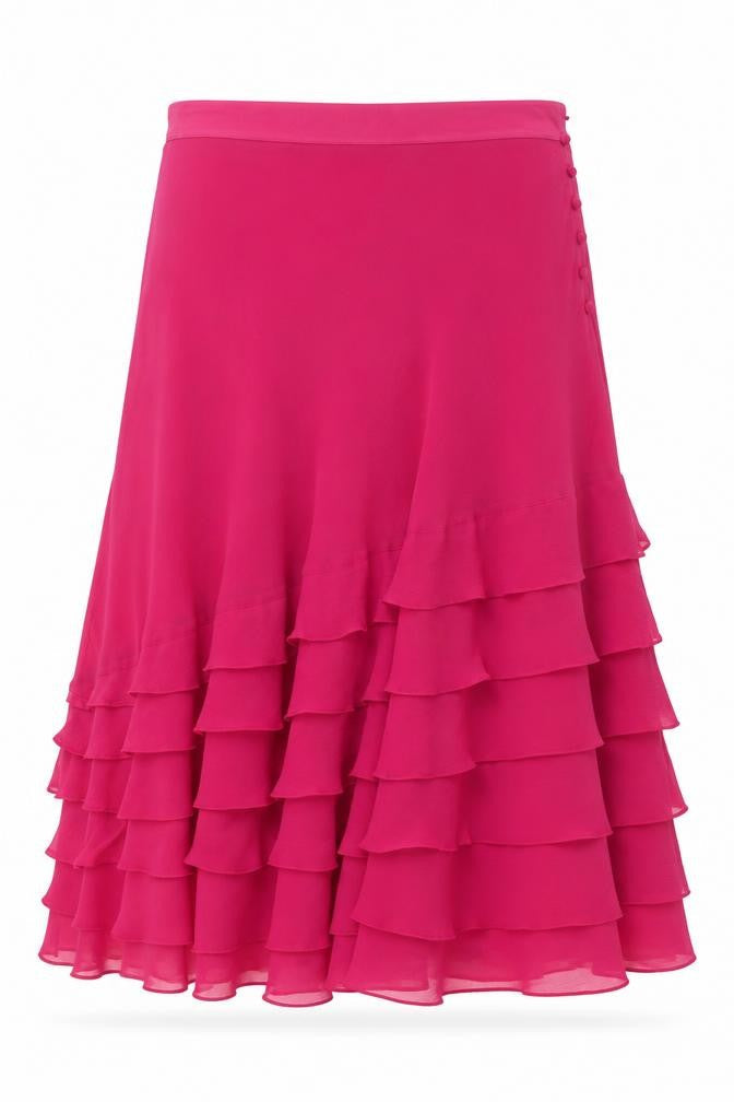 Berkertex Womens Pink Polyester Skater Skirt Size 38 in Zip