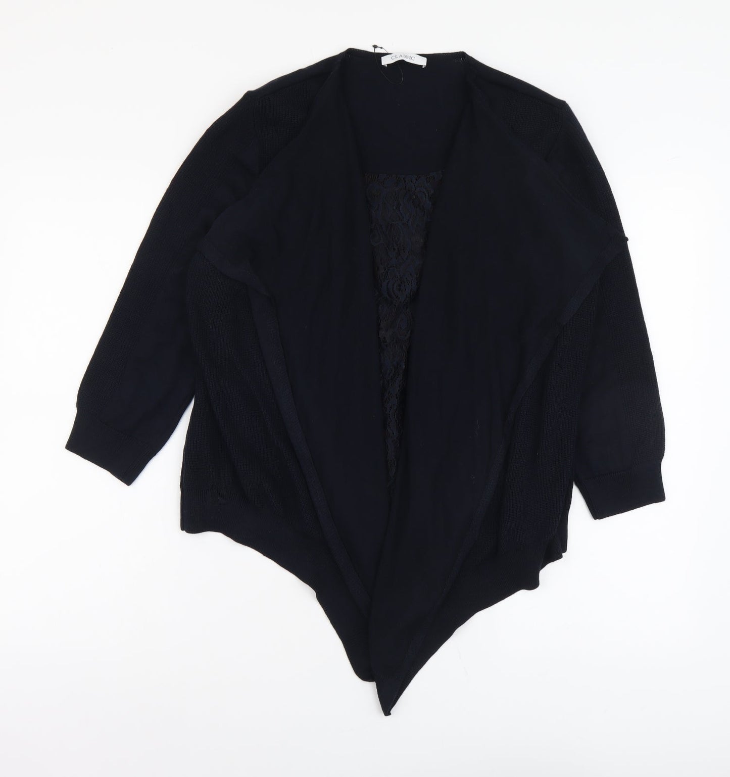 Marks and Spencer Womens Blue V-Neck Acrylic Cardigan Jumper Size 14