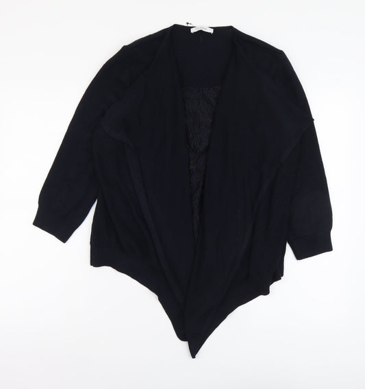 Marks and Spencer Womens Blue V-Neck Acrylic Cardigan Jumper Size 14