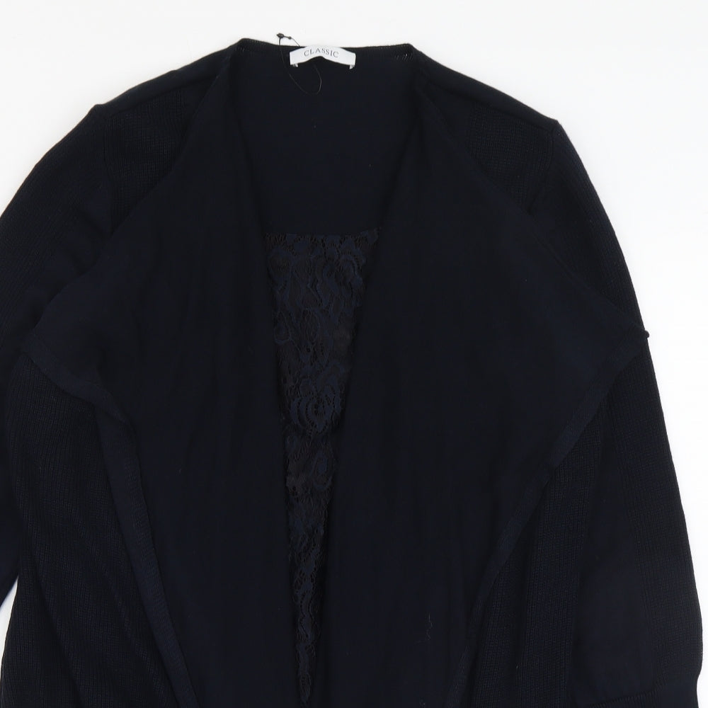 Marks and Spencer Womens Blue V-Neck Acrylic Cardigan Jumper Size 14