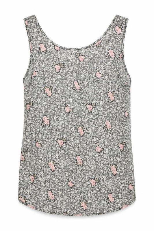 Marks and Spencer Womens Black Geometric Polyester Basic Tank Size 10 Round Neck