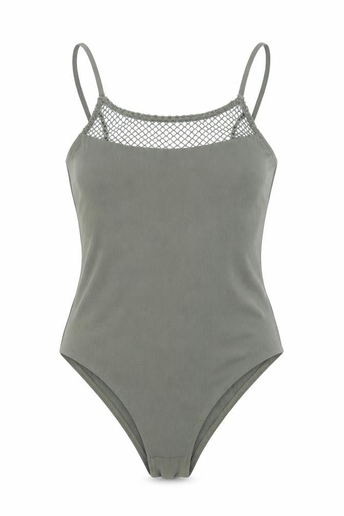 Primark Womens Green Polyester Bodysuit One-Piece Size S Snap