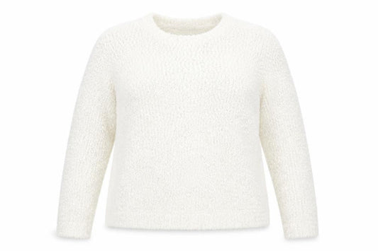 Tu Womens White Round Neck Polyester Pullover Jumper Size 20