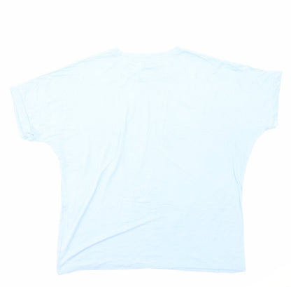 Paramour Womens Blue Viscose Basic T-Shirt Size M Scoop Neck
