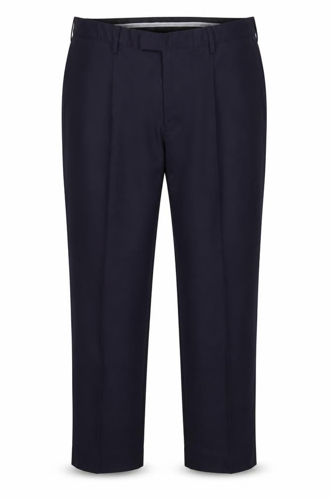 Double TWO Mens Blue Polyester Dress Pants Trousers Size 38 in Regular Zip