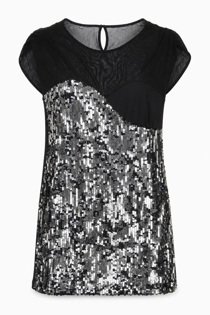 Lipsy London Womens Black Polyester Shift Size 10 Scoop Neck Pullover
