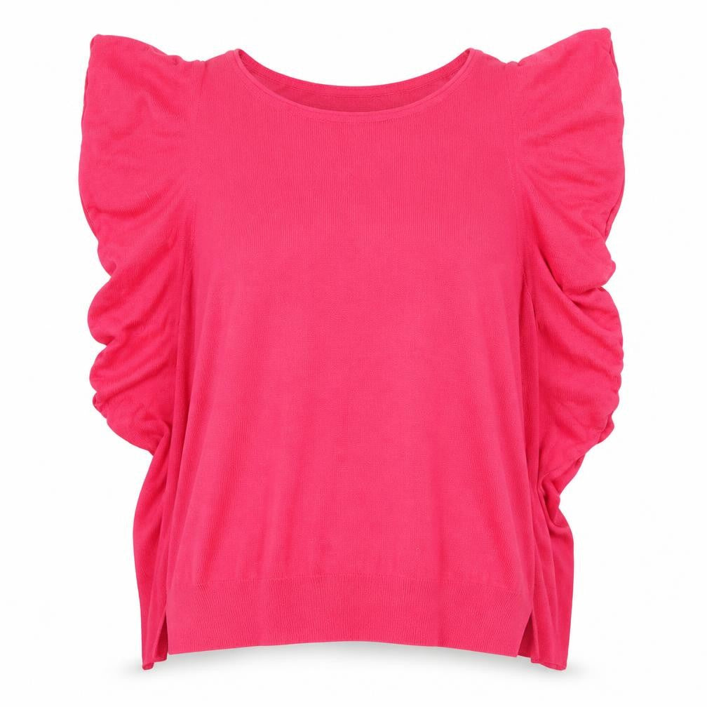 Zara Womens Pink Round Neck Viscose Pullover Jumper Size M