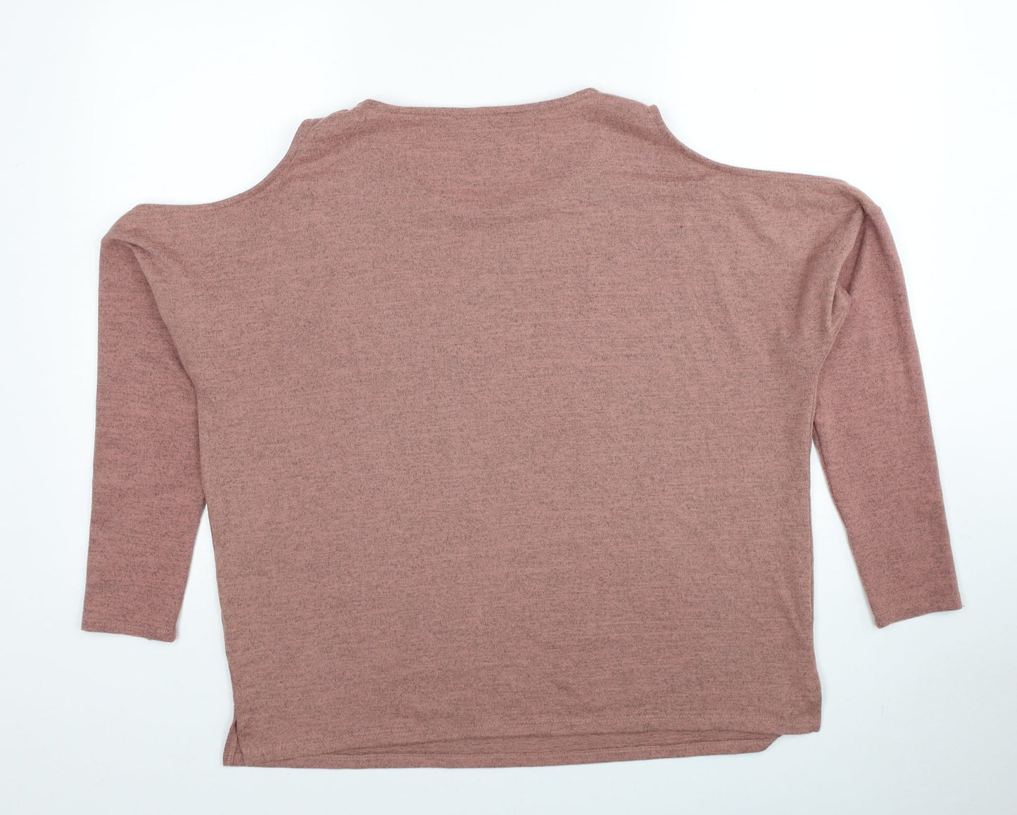 Atmosphere Womens Beige Scoop Neck Polyester Pullover Jumper Size 14 - Cold Shoulder
