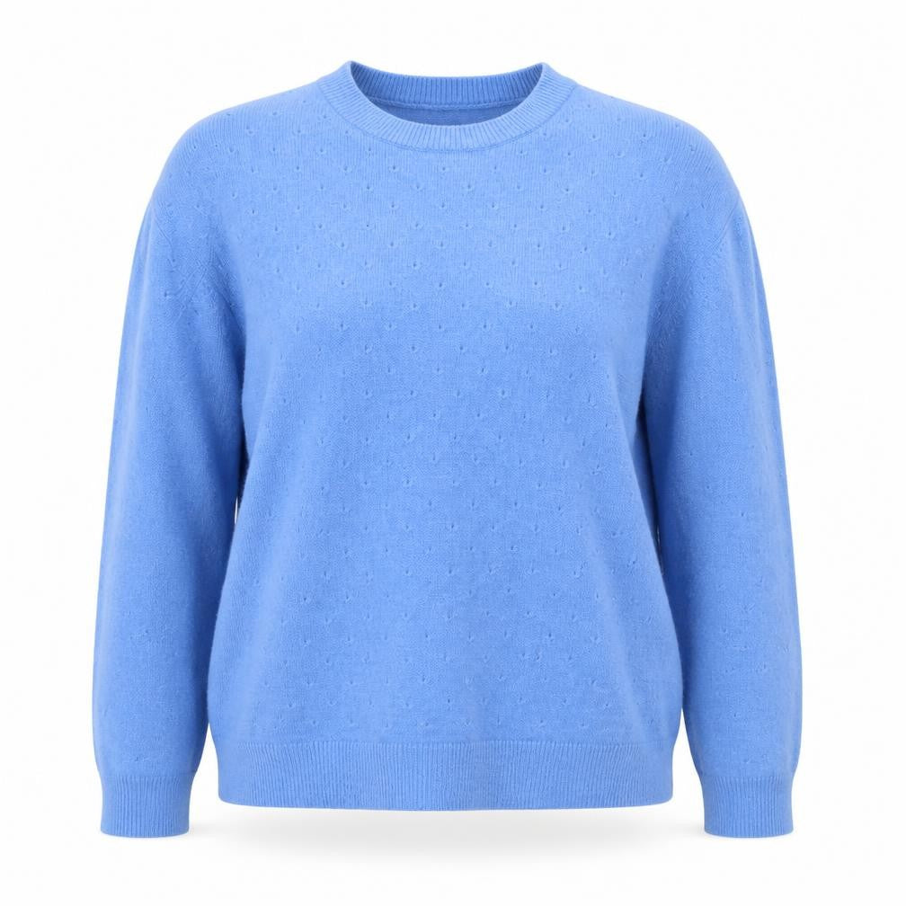 Warehouse Womens Blue Round Neck Viscose Pullover Jumper Size 16