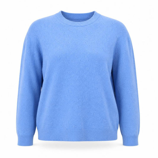 Warehouse Womens Blue Round Neck Viscose Pullover Jumper Size 16