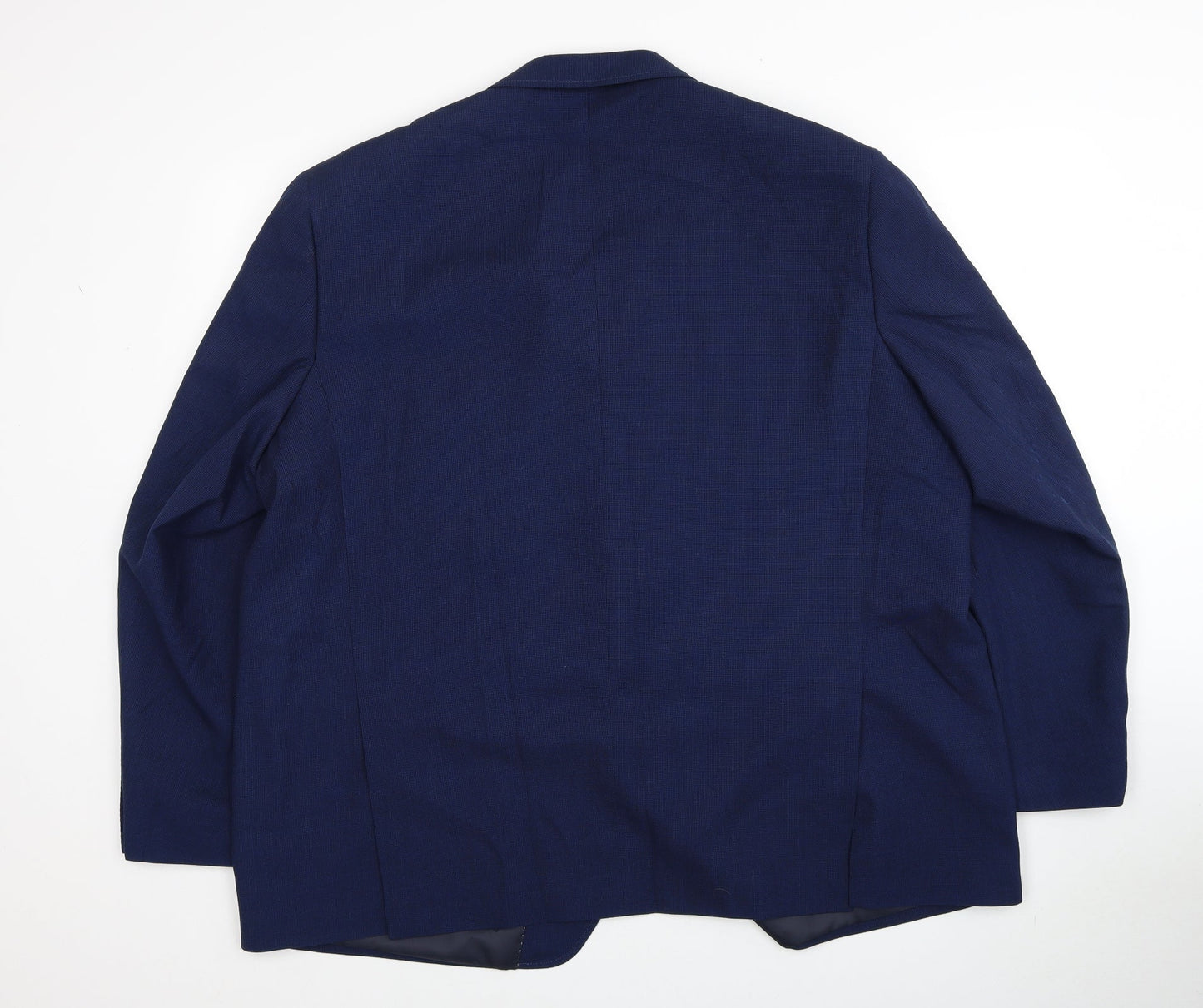 Luigi Morini Mens Blue Polyester Jacket Blazer Size 48