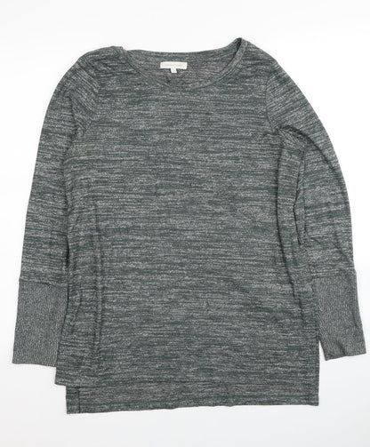 Deane & White Womens Green Scoop Neck Polyester Pullover Jumper Size 12