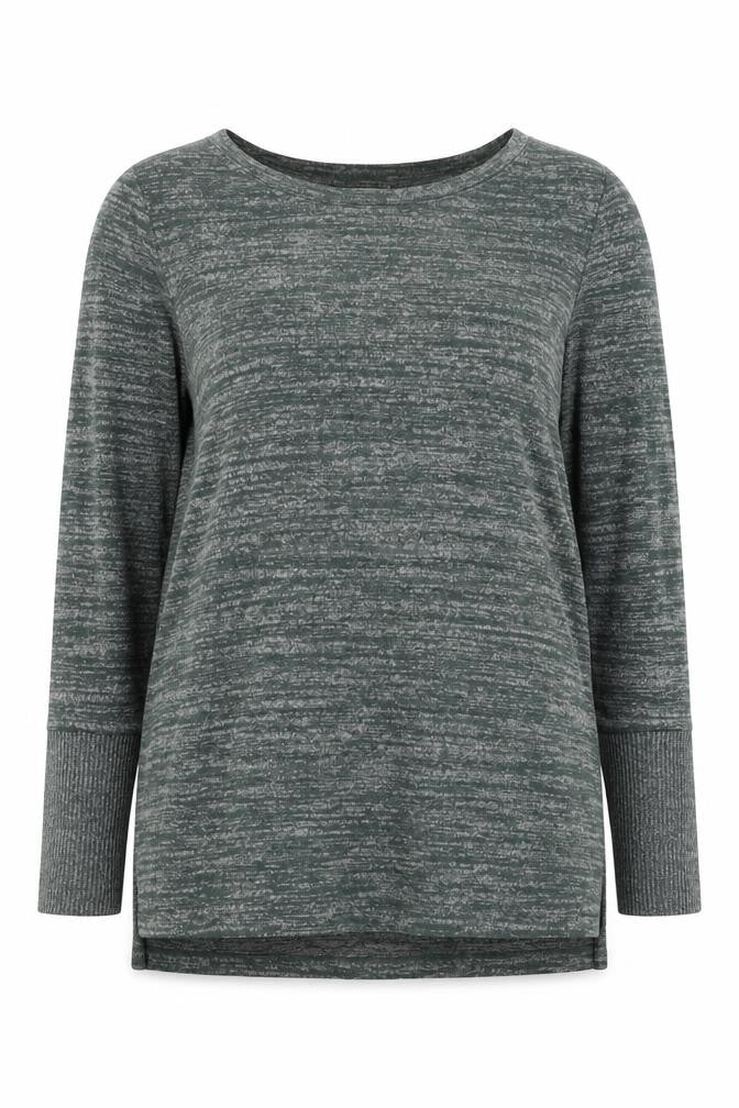 Deane & White Womens Green Scoop Neck Polyester Pullover Jumper Size 12