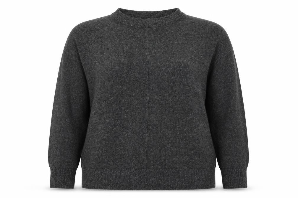 TU Womens Grey Round Neck Polyester Pullover Jumper Size 14