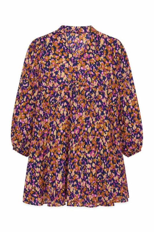 SheIn Womens Multicoloured Animal Print Polyester A-Line Size XL V-Neck Pullover - Leopard Print