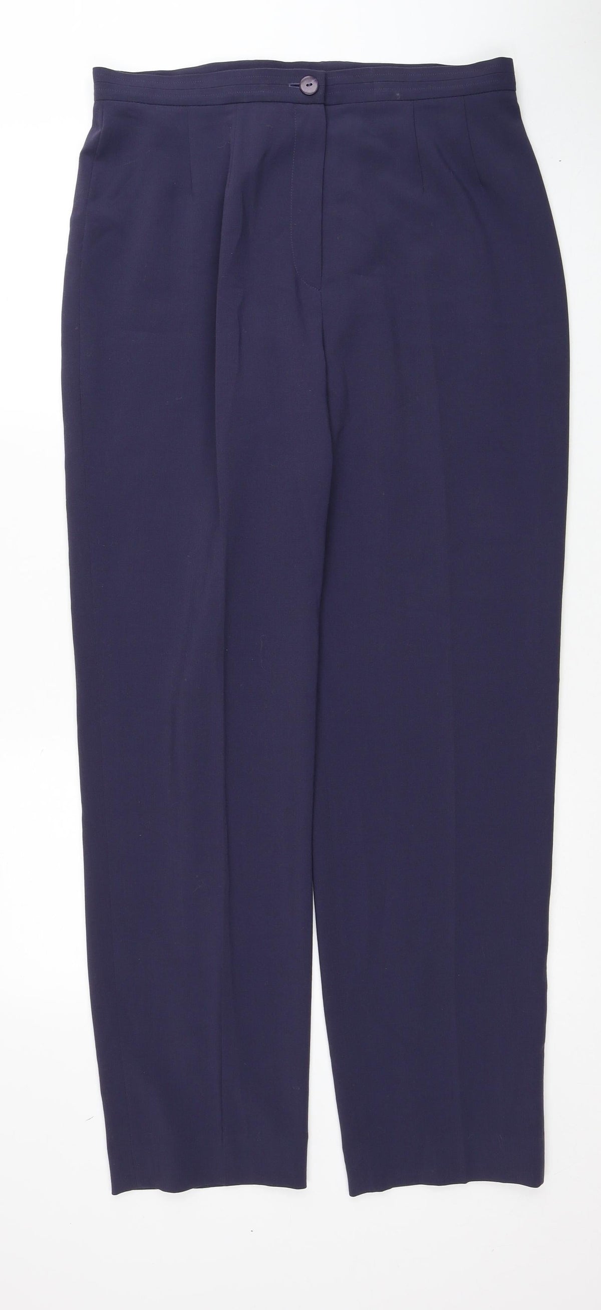 Preworn Womens Blue Polyester Dress Pants Trousers Size 33 in Regular Zip