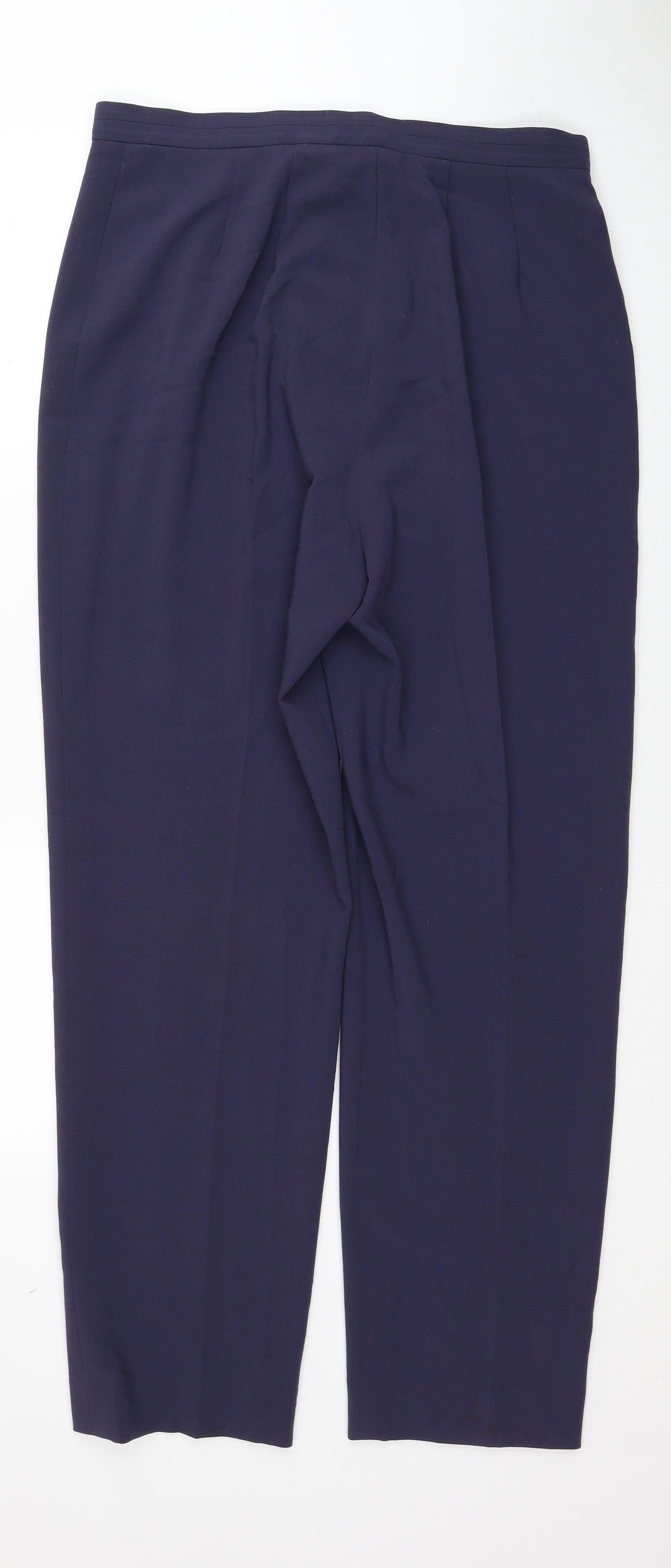 Preworn Womens Blue Polyester Dress Pants Trousers Size 33 in Regular Zip