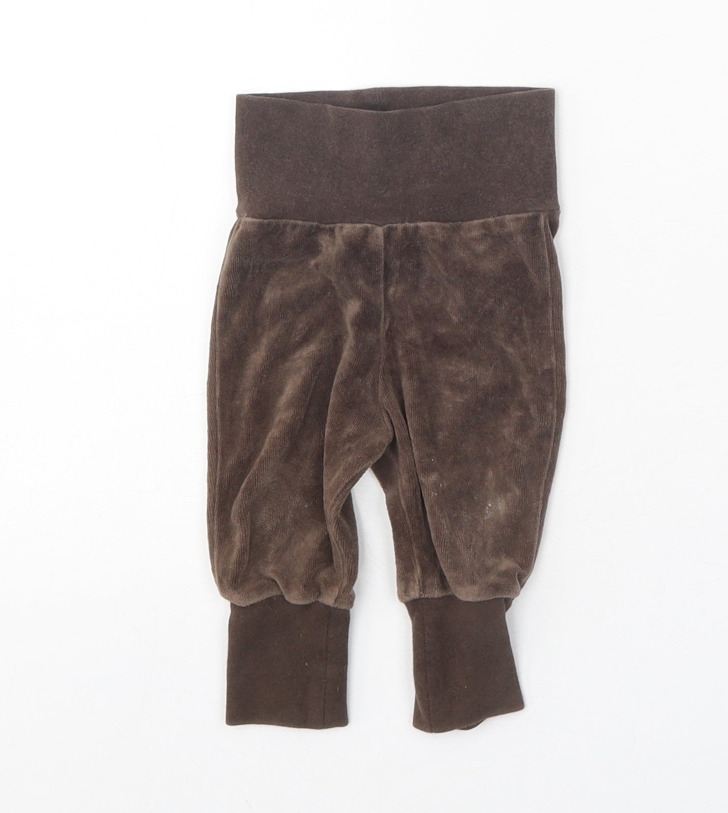 H&M Baby Brown Cotton Jogger Trousers Size 0-3 Months Pullover