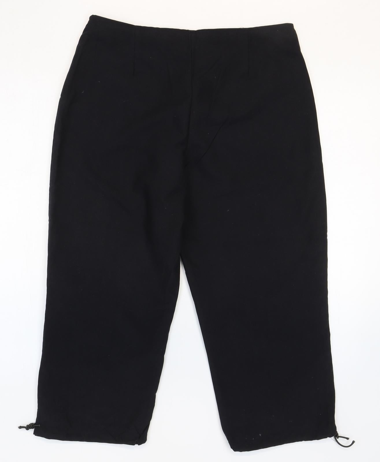 Sugie Womens Black Polyester Bermuda Shorts Size 12 Regular Zip