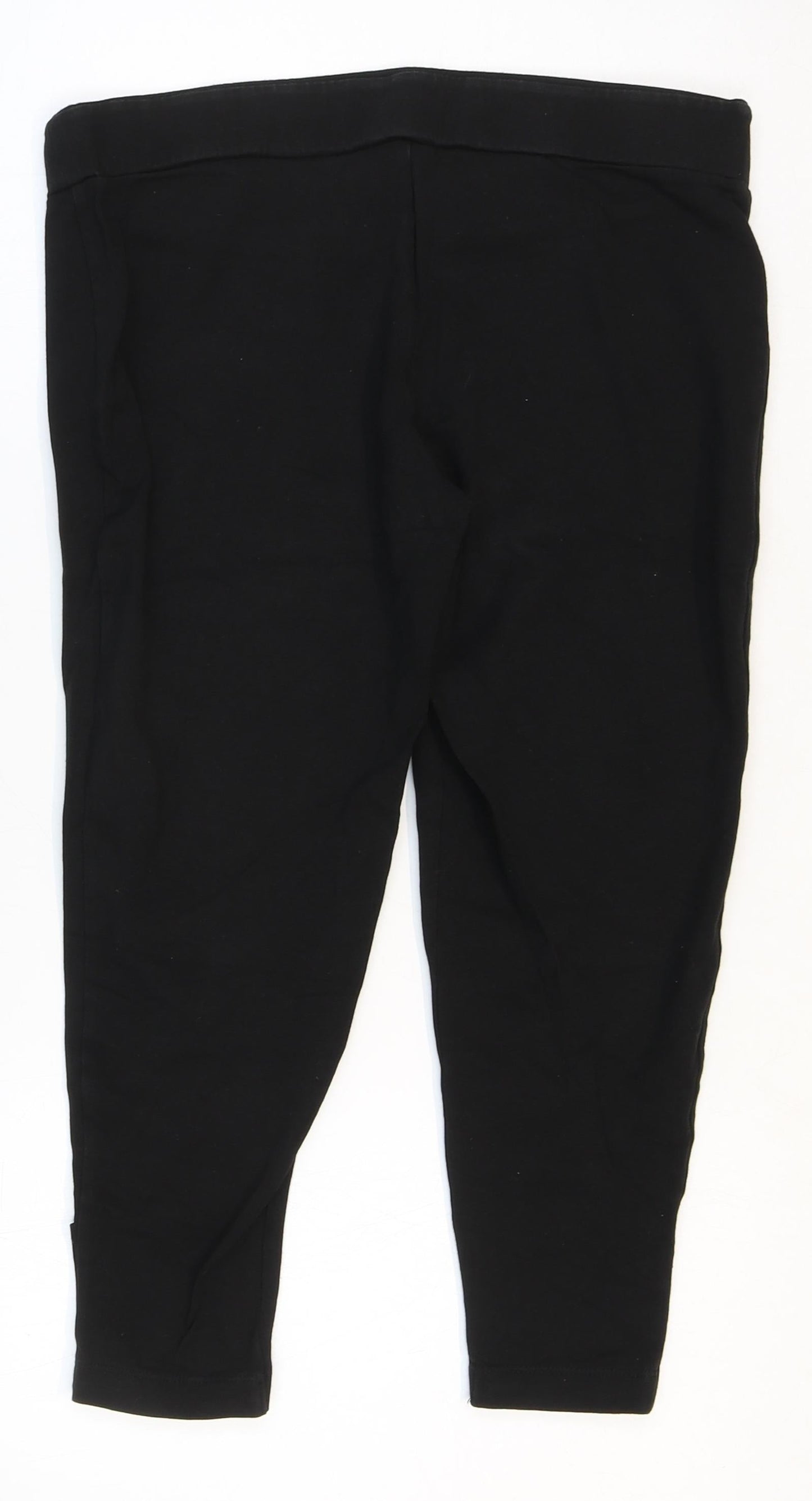 Star Womens Black Cotton Capri Leggings Size 12