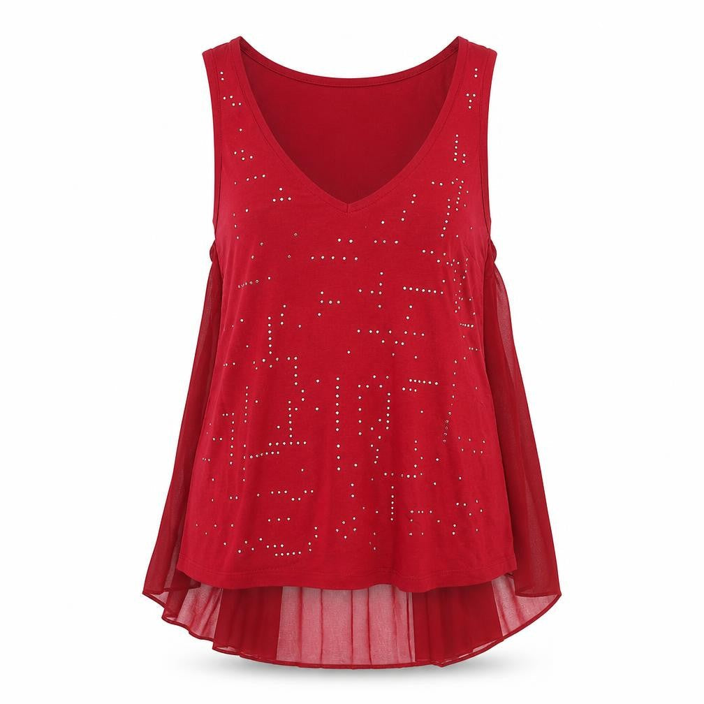 NEXT Womens Pink Polyester Basic Tank Size 8 V-Neck