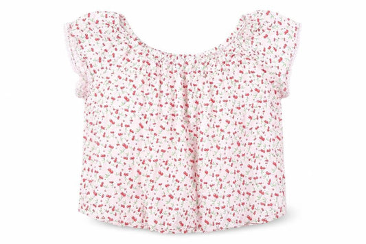 Atmosphere Womens Pink Floral Polyester Basic Blouse Size 20 Off the Shoulder
