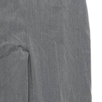 Bonmarché Womens Grey Polyester Trousers Size 18 Regular Zip