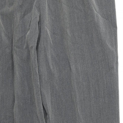 Bonmarché Womens Grey Polyester Trousers Size 18 Regular Zip
