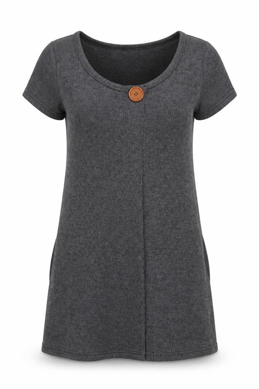Apricot Womens Black Polyester A-Line Size 12 Scoop Neck Pullover