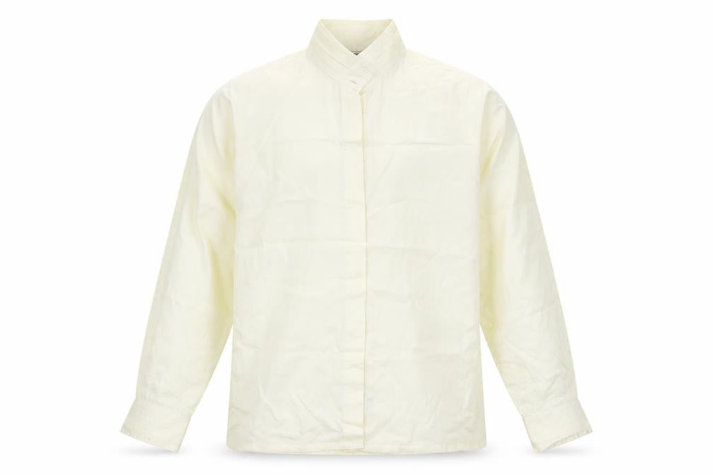 The Collar Company Mens Yellow Cotton Button-Up Size S Collared Button