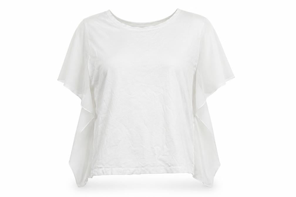 Zara Womens White Polyester Basic T-Shirt Size S Round Neck