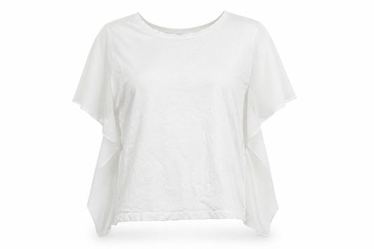 Zara Womens White Polyester Basic T-Shirt Size S Round Neck