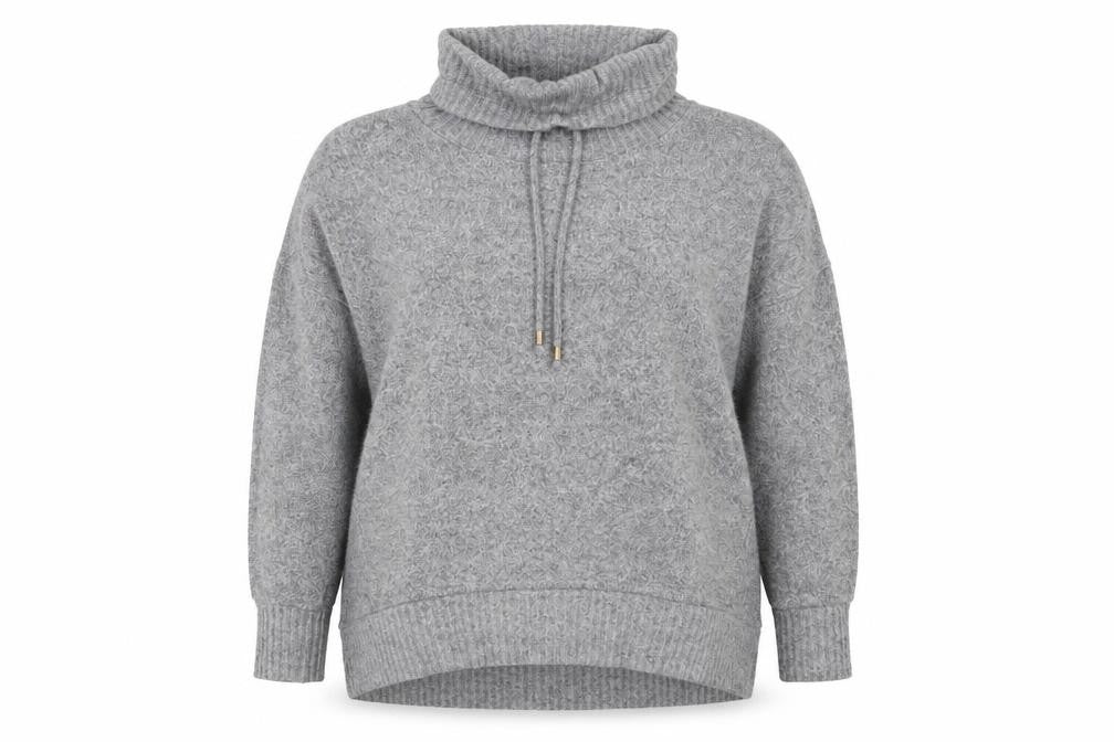 F&F Womens Grey Roll Neck Acrylic Pullover Jumper Size 14