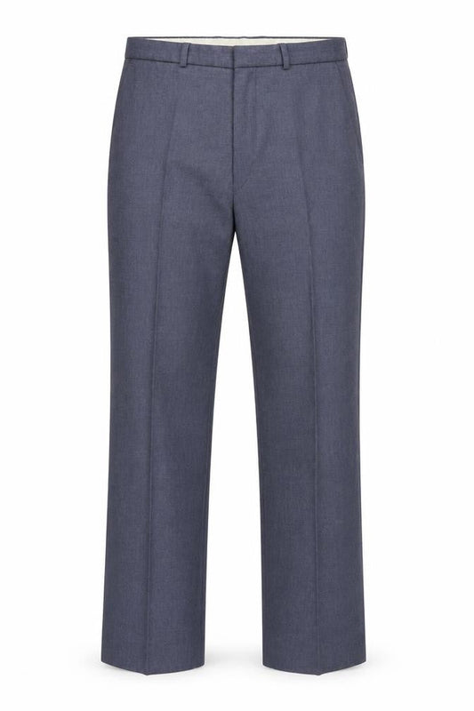 St Michael Mens Blue Polyester Dress Pants Trousers Size 34 in L33 in Regular Zip