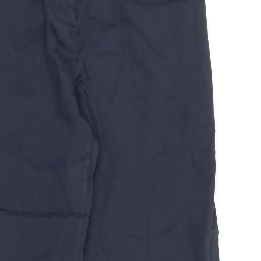 Miss Selfridge Womens Blue Polyester Trousers Size 14 L30 in Regular Tie