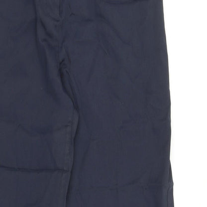 Miss Selfridge Womens Blue Polyester Trousers Size 14 L30 in Regular Tie