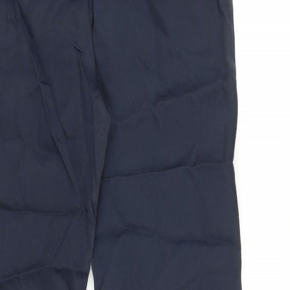 Miss Selfridge Womens Blue Polyester Trousers Size 14 L30 in Regular Tie