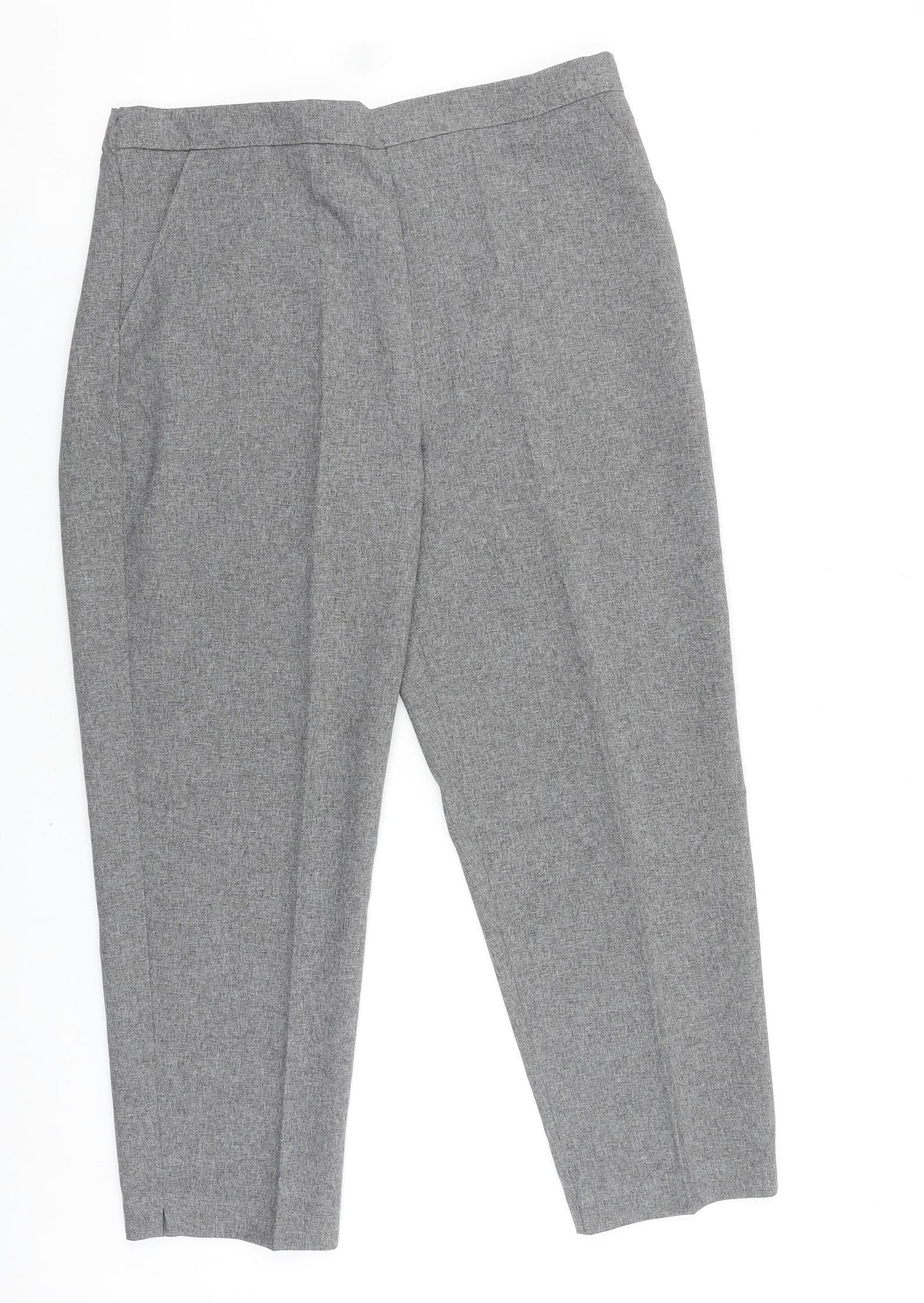 Emma Collection Womens Grey Polyester Dress Pants Trousers Size 14 L27 in Regular
