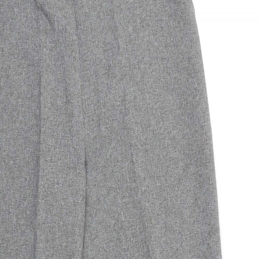 Emma Collection Womens Grey Polyester Dress Pants Trousers Size 14 L27 in Regular