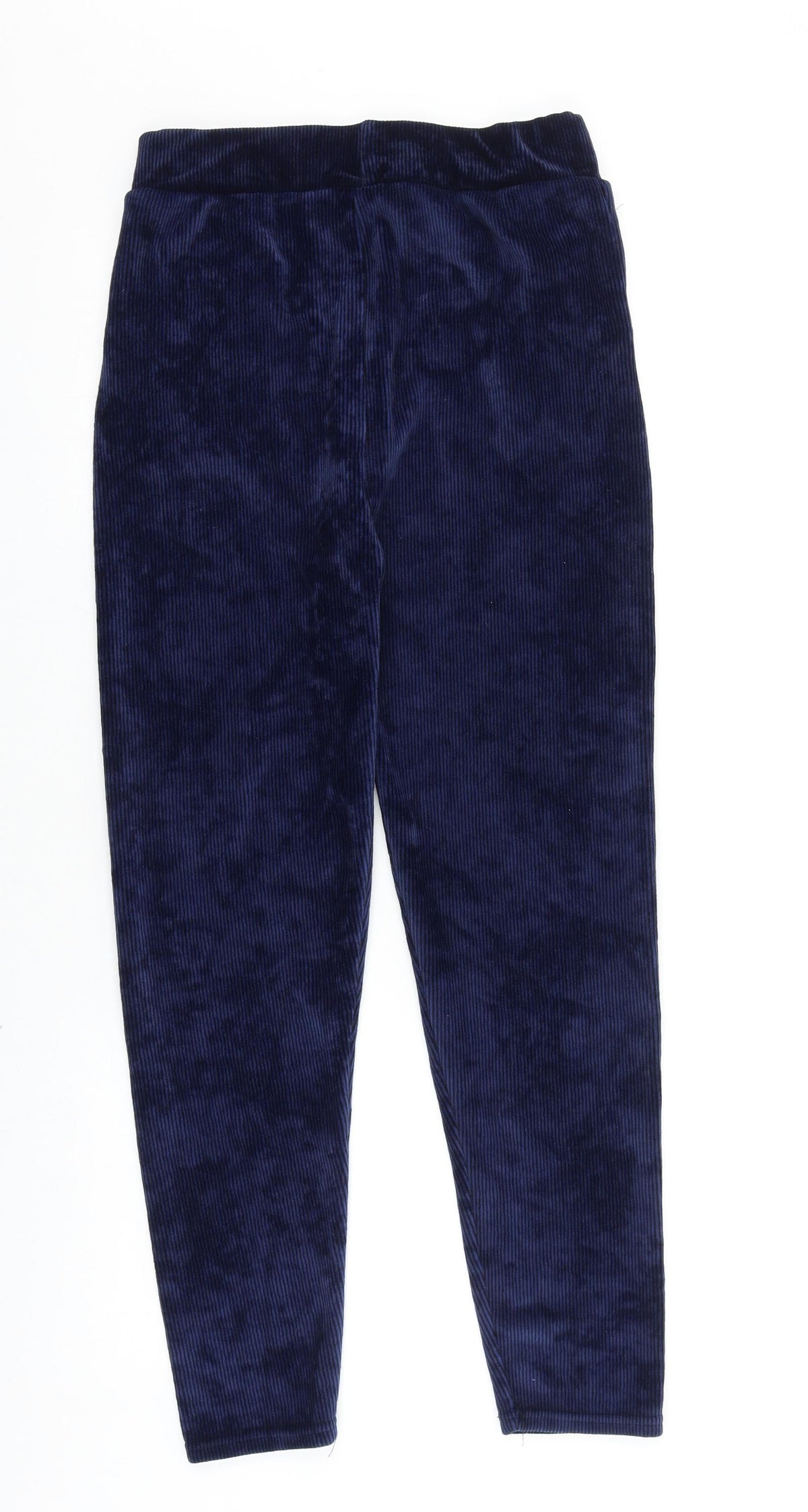 Preworn Womens Blue Polyester Jogger Trousers Size 27 in L26 in Regular - Ribbed
