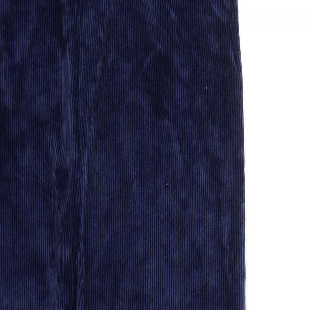 Preworn Womens Blue Polyester Jogger Trousers Size 27 in L26 in Regular - Ribbed