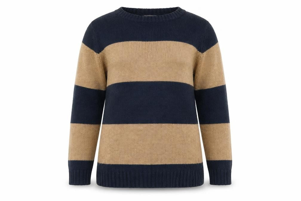 Atmosphere Womens Multicoloured Round Neck Striped Acrylic Pullover Jumper Size 10